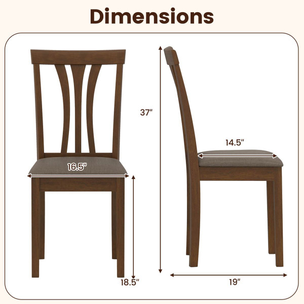 Rubber Wood Dining Chairs  (Set of 2 or 4) product image