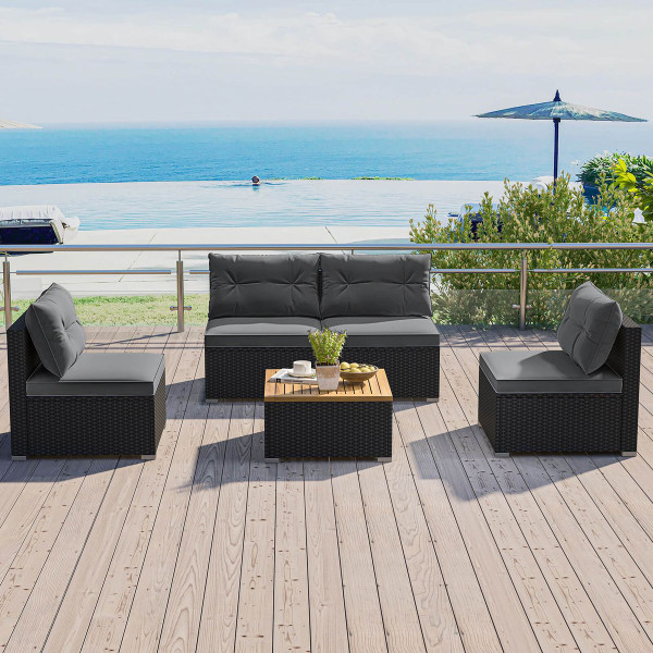 5-Piece Outdoor Furniture Set with Non-Slip Footpads product image