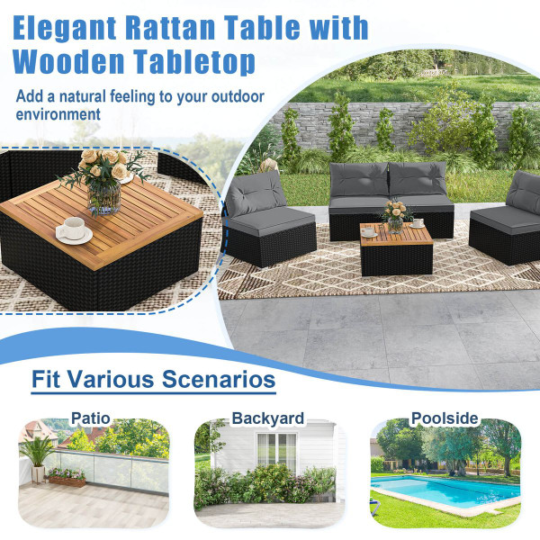 5-Piece Outdoor Furniture Set with Non-Slip Footpads product image