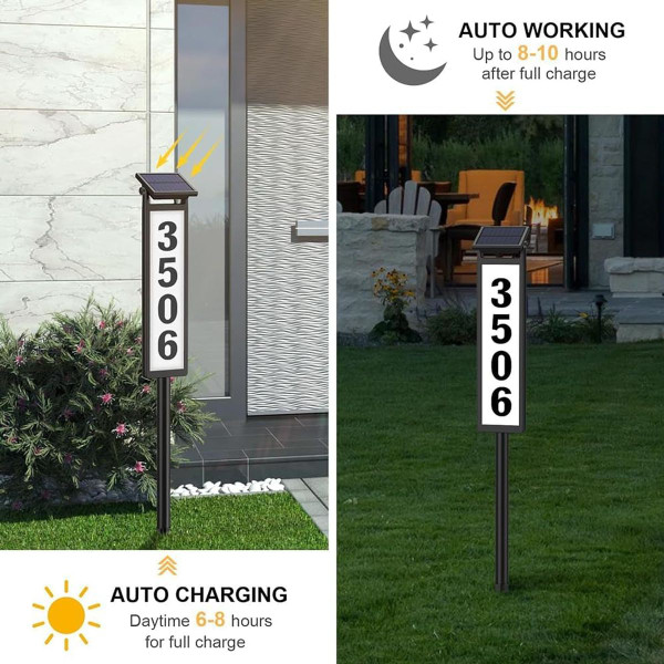 Solar Lighted House Address Sign product image
