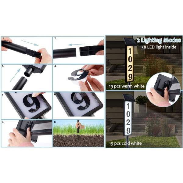 Solar Lighted House Address Sign product image