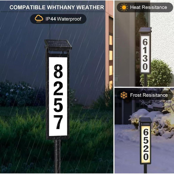 Solar Lighted House Address Sign product image