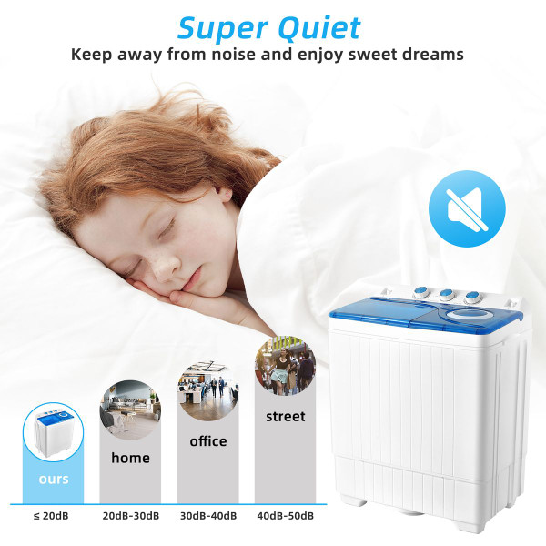 26lbs Portable Semi-Automatic Twin Tub Washing Machine product image