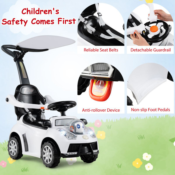 3-in-1 Push Car with Adjustable Canopy and Hidden Storage Space product image 3-in-1 Push Car with Adjustable Canopy and Hidden Storage Space product image