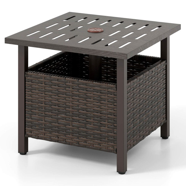 Outdoor Side Table with Umbrella Hole product image