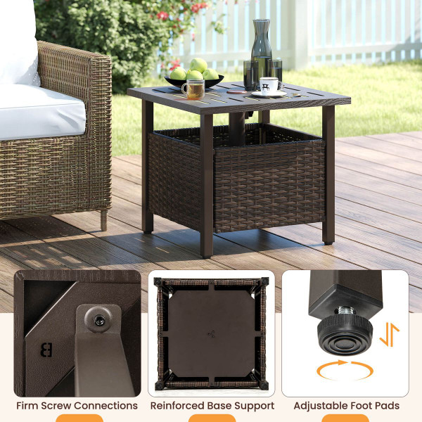 Outdoor Side Table with Umbrella Hole product image