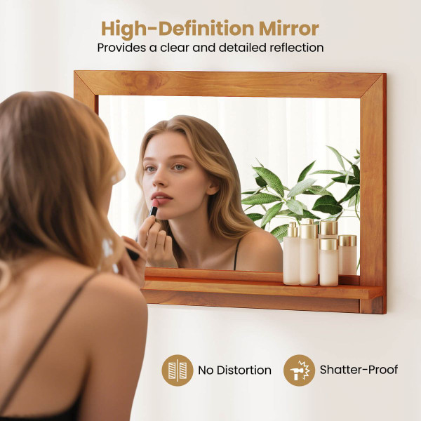 27.5" x 20" Teakwood Wall Mirror product image 27.5" x 20" Teakwood Wall Mirror product image