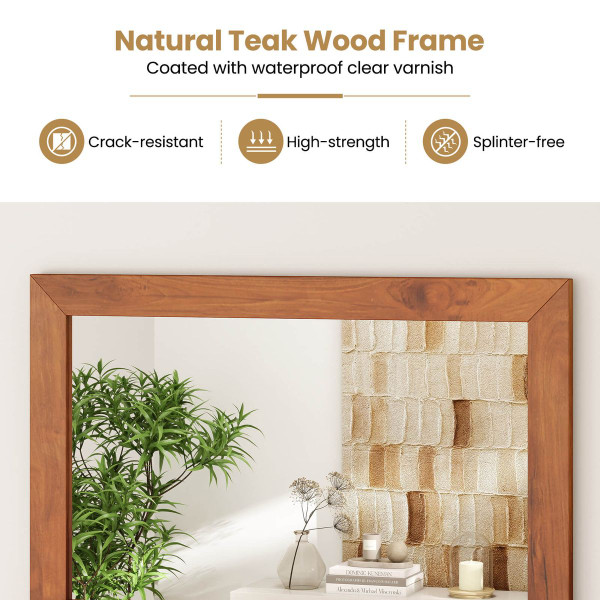 27.5" x 20" Teakwood Wall Mirror product image 27.5" x 20" Teakwood Wall Mirror product image
