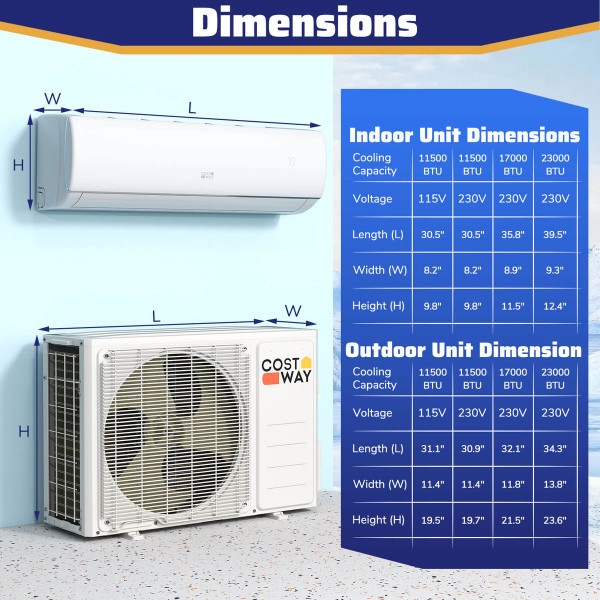WiFi Enabled Mini Split Air Conditioner/Heater product image