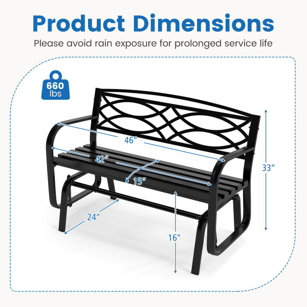 2-Person Outdoor Glider Bench  product image