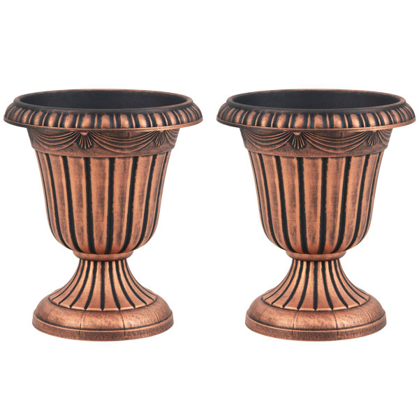 18" Tall Vintage Planter Set with Pedestal Base (2- or 4-Piece) product image