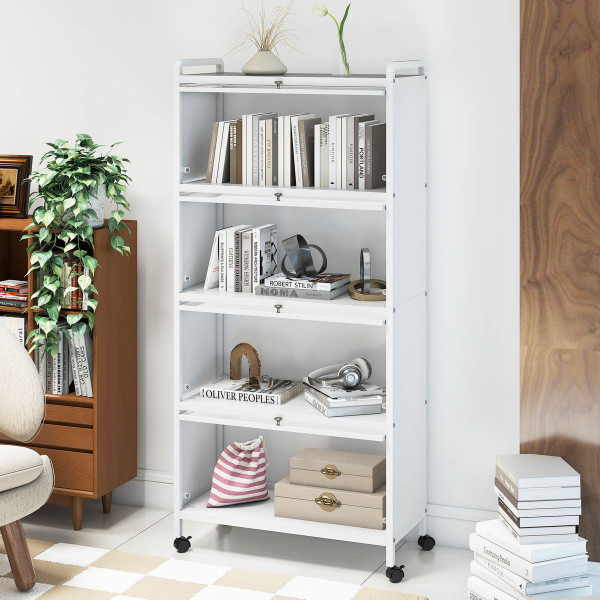 4-Tier Storage Cabinet with Space-Saving Flip Doors product image