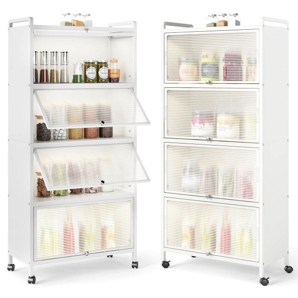 4-Tier Storage Cabinet with Space-Saving Flip Doors product image