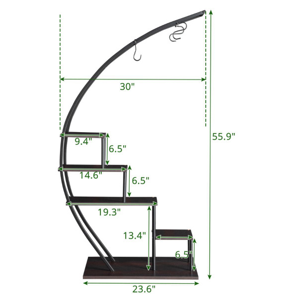 5-Layer Half Circle Plant Stand (2-Pack) product image