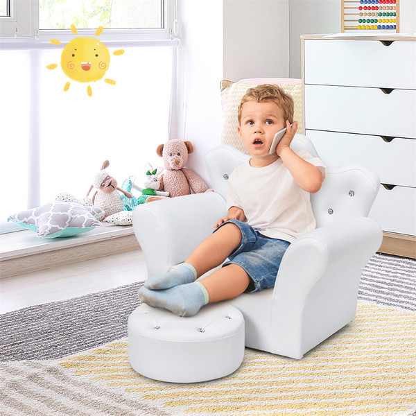 Kids Princess Sofa Armchair with Ottoman product image Kids Princess Sofa Armchair with Ottoman product image