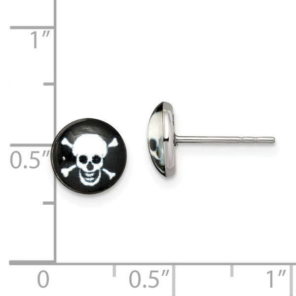 Stainless Steel Skull Epoxy Post Earrings product image Stainless Steel Skull Epoxy Post Earrings product image
