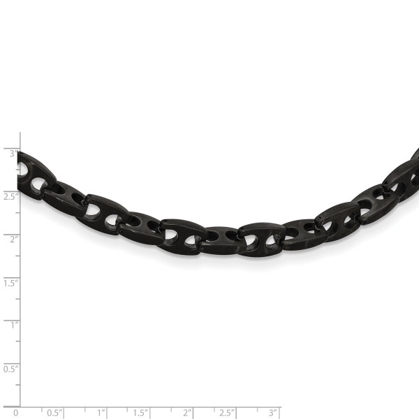 24" Stainless Steel Black IP-Plated Link Necklace product image