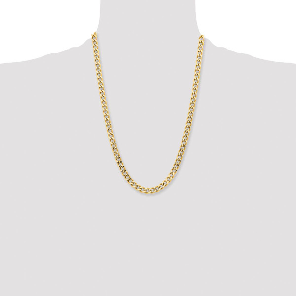 24" Stainless Steel Yellow IP-Plated 7.5mm Curb Chain product image