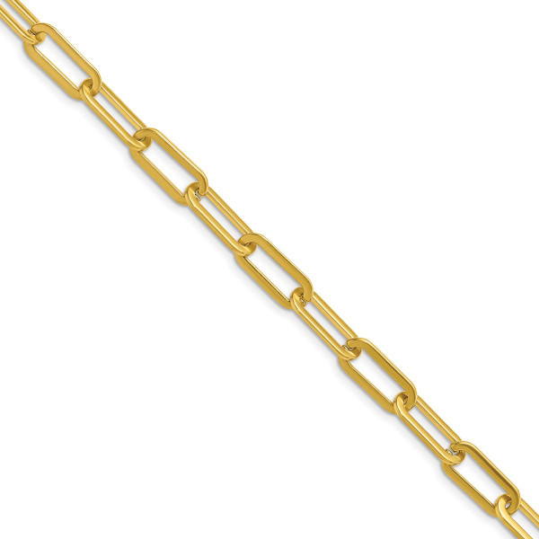 24" Stainless Steel Yellow IP Paperclip Chain Necklace product image