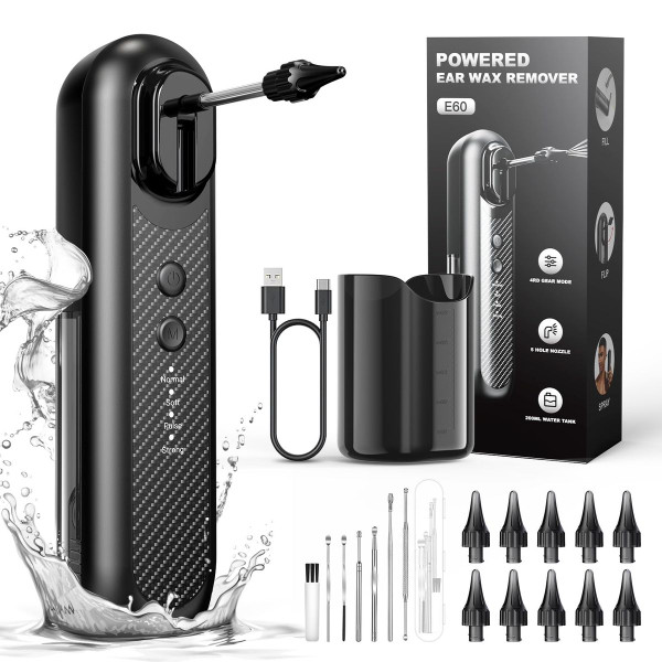Electric Ear Wax Removal Upgraded Irrigation System 4 Modes Water Powered Cleaner Kit product image