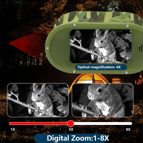 2.5K Night Vision Goggles for Kids,Woodland Camouflage Night Vision Binoculars for Age 8-12,Binoculars with 2.4 Inch Screen 8X Digital Zoom for Camping product image 2.5K Night Vision Goggles for Kids,Woodland Camouflage Night Vision Binoculars for Age 8-12,Binoculars with 2.4 Inch Screen 8X Digital Zoom for Camping product image
