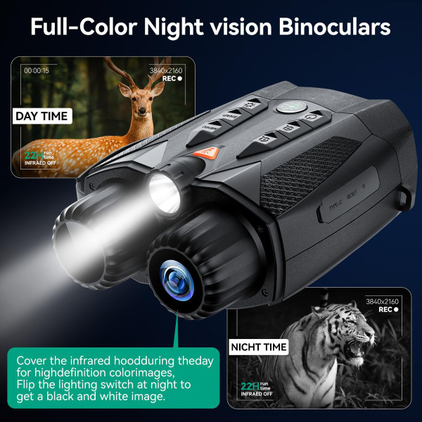 4K Infrared Digital Binoculars 800M Range Telescope Camera 10 X Digital Zoom Infrared Night Vision Goggles 3inch Screen for Saving Camping Photo product image 4K Infrared Digital Binoculars 800M Range Telescope Camera 10 X Digital Zoom Infrared Night Vision Goggles 3inch Screen for Saving Camping Photo product image