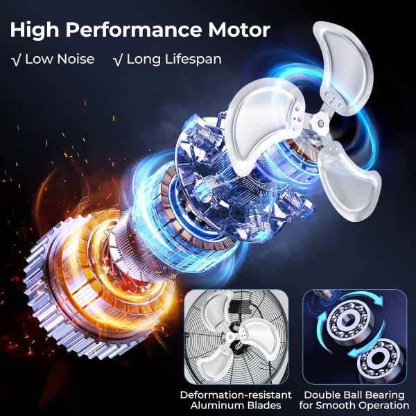 High Velocity, 360° Vertical Oscillating Pedestal Fan product image