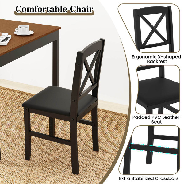 3-Piece Dining Table Set with Upholstered Seats  product image