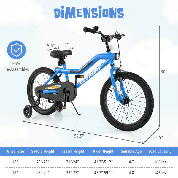 LED Lighted Kids Bike with Adjustable and Padded Seat product image