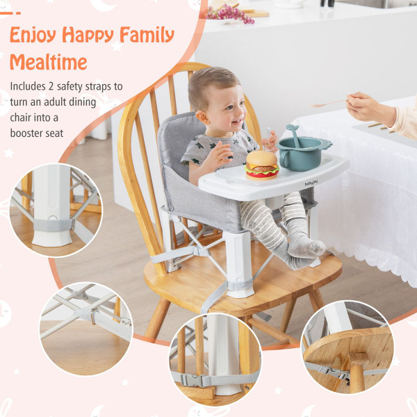 Travel Booster Seat with Removable Double Tray product image