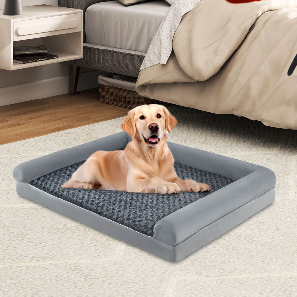 Dog Pet Bed with Orthopedic Egg Crate and Removable Cover product image