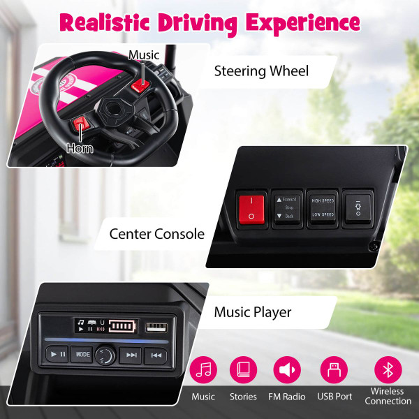 24V 7AH Kids Golf Cart with Sun Shade  product image 24V 7AH Kids Golf Cart with Sun Shade  product image