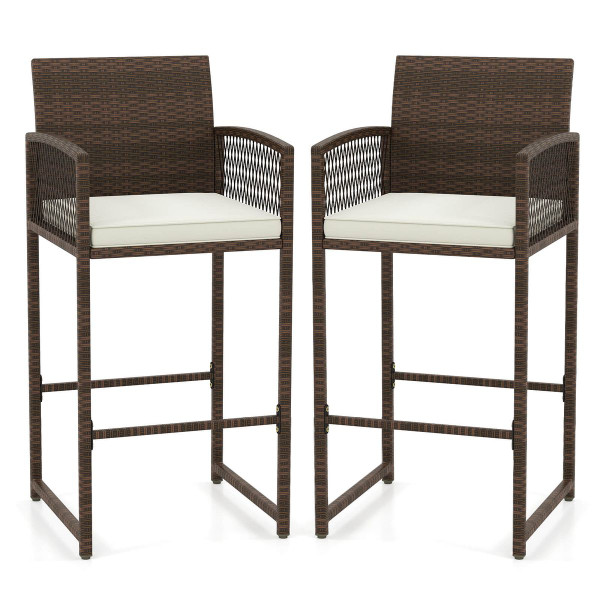 Patio Bar Stools with Contoured Backrest (Set of 2 or 4) product image