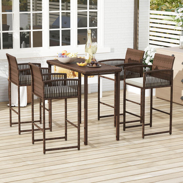 Patio Bar Stools with Contoured Backrest (Set of 2 or 4) product image