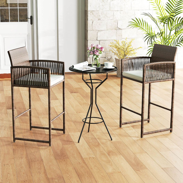 Patio Bar Stools with Contoured Backrest (Set of 2 or 4) product image