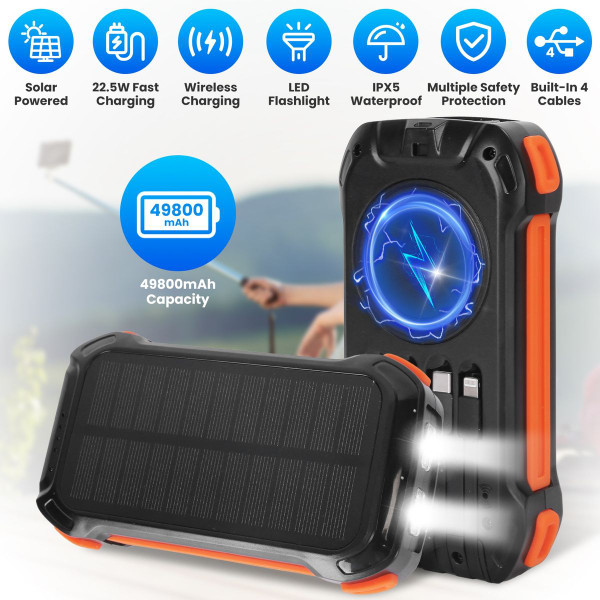 49800mAh Solar Power Bank product image
