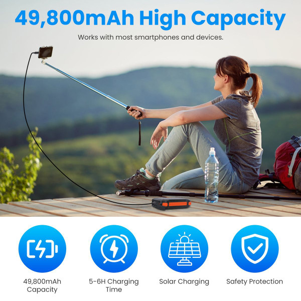 49800mAh Solar Power Bank product image
