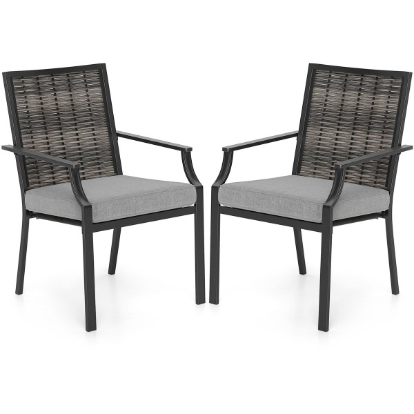 Stackable Rattan Armchairs with Removable Cushions product image  Stackable Rattan Armchairs with Removable Cushions product image