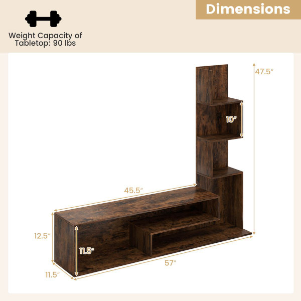 Cube TV Stand with L-Shaped Shelves product image