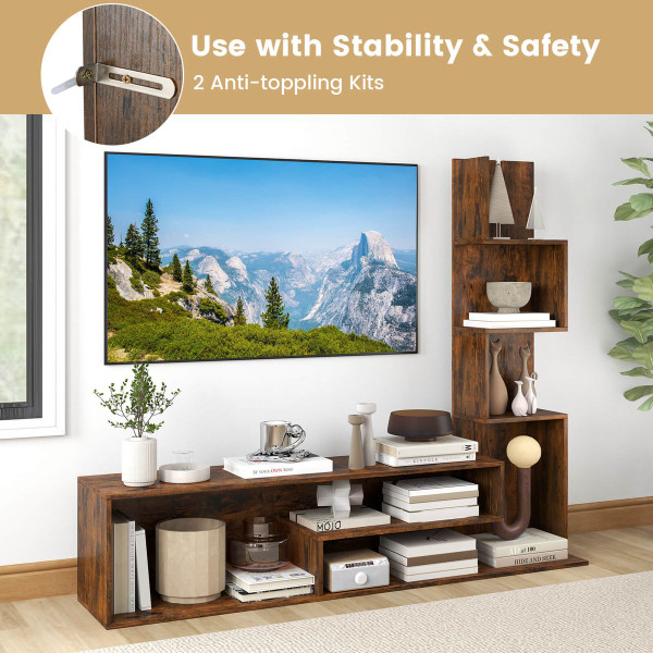 Cube TV Stand with L-Shaped Shelves product image