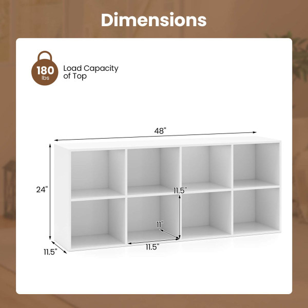 8-Cube Bookcase Floor Shelf  product image