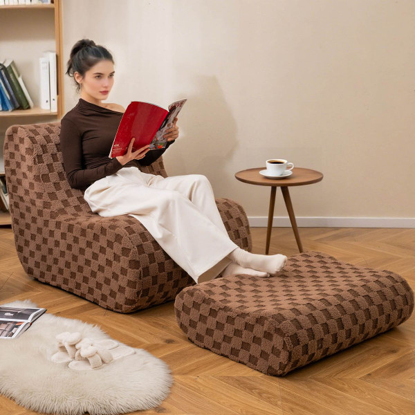 Foam Floor Chair with Ottoman product image