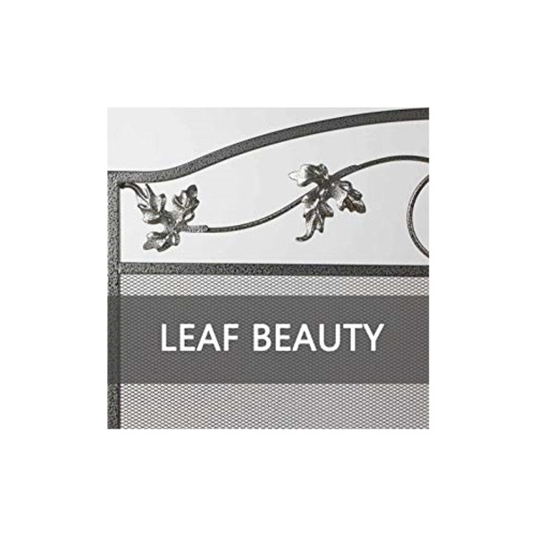 Amagabeli 3-Panel Pewter Wrought Iron Fireplace Screen with Protective Mesh product image