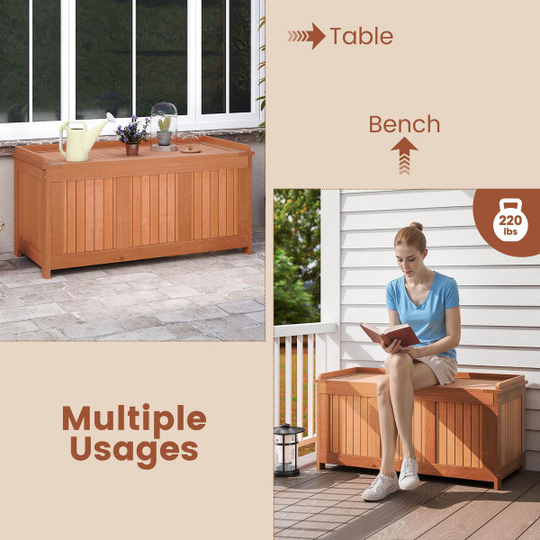 58-Gallon Wood Deck Box with Flip Top Lid product image 58-Gallon Wood Deck Box with Flip Top Lid product image