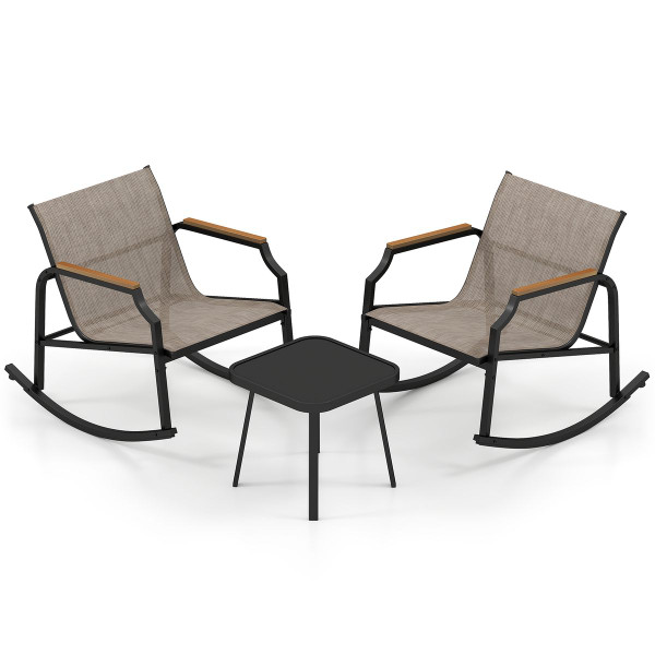 3-Piece Outdoor Rocking Bistro Set  product image 3-Piece Outdoor Rocking Bistro Set  product image