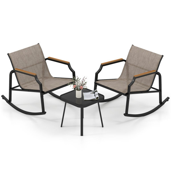 3-Piece Outdoor Rocking Bistro Set  product image 3-Piece Outdoor Rocking Bistro Set  product image