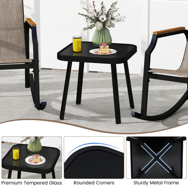 3-Piece Outdoor Rocking Bistro Set  product image 3-Piece Outdoor Rocking Bistro Set  product image
