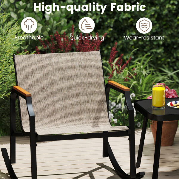 3-Piece Outdoor Rocking Bistro Set  product image 3-Piece Outdoor Rocking Bistro Set  product image