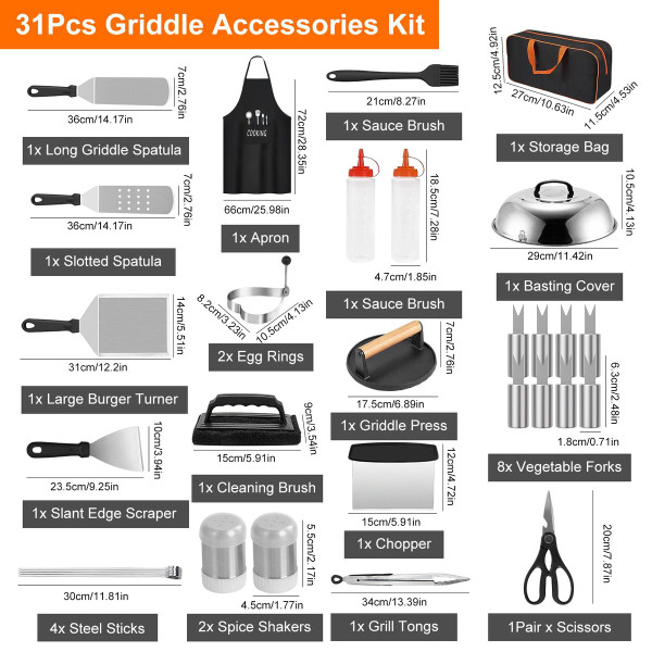 NewHome 31-Piece Griddle Accessories Kit product image