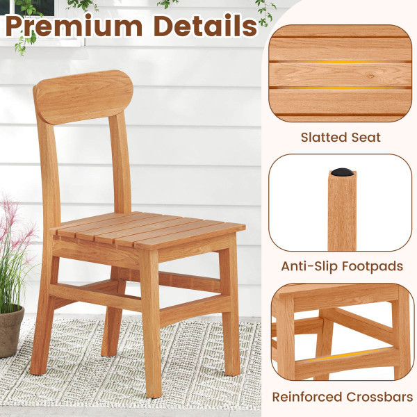 Patio Wooden Armless Dining Chair product image